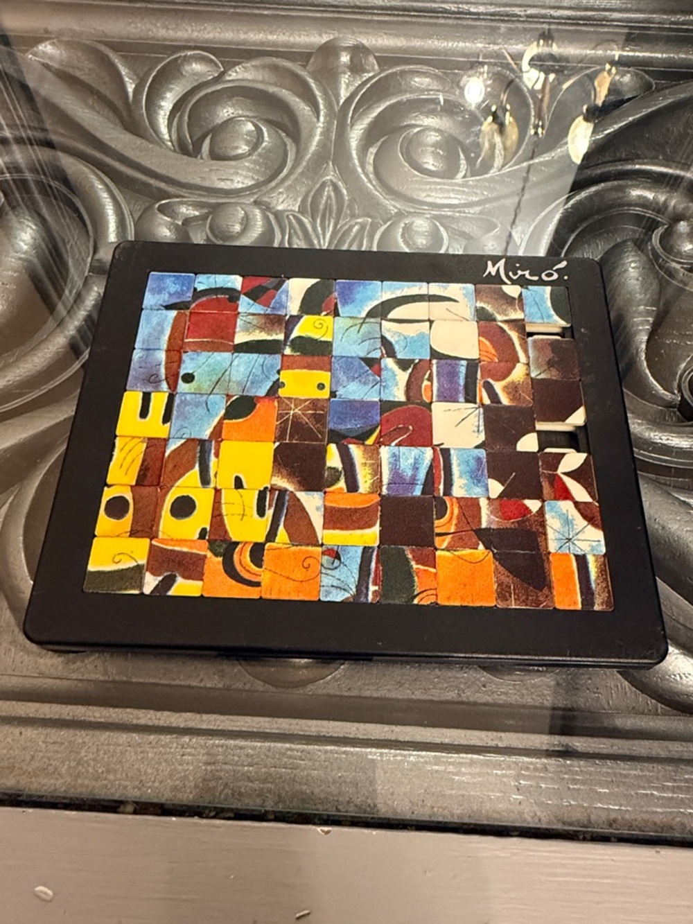 Vintage Joan Miró L’oiseau au plumage Art Sliding Puzzle 1996
